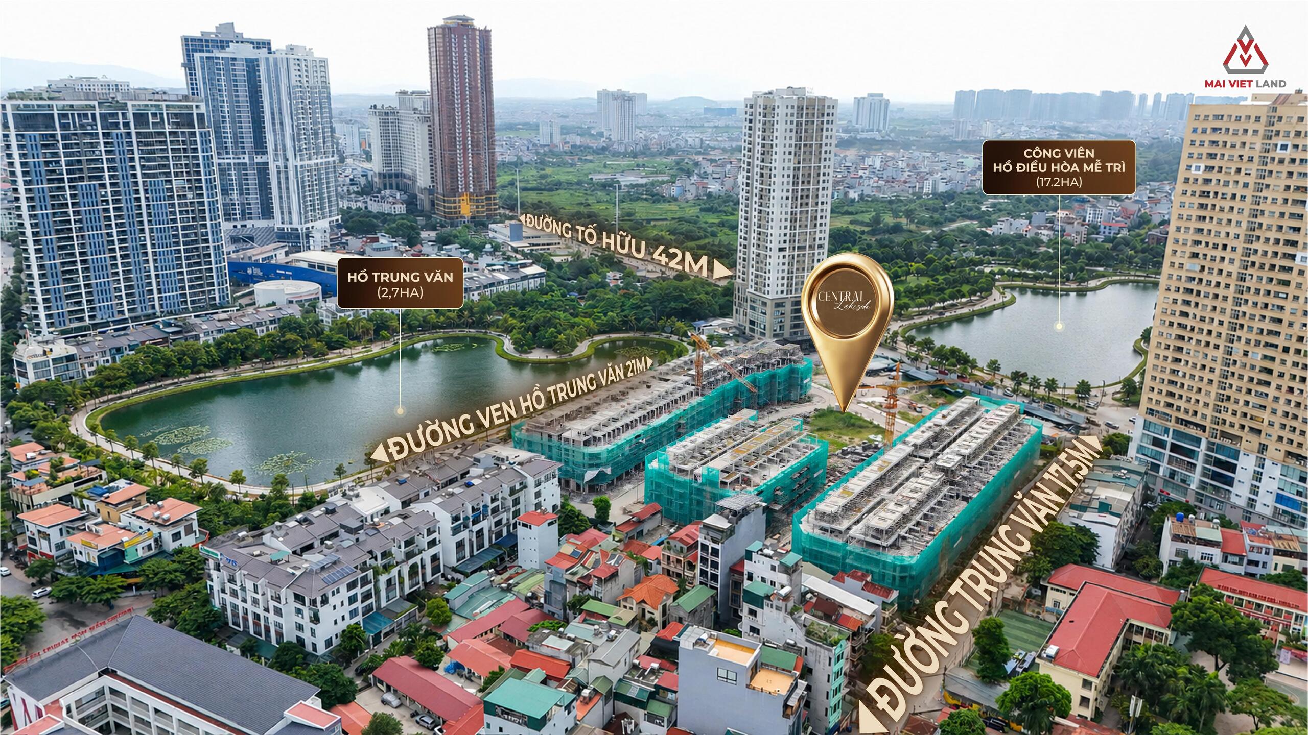 Vị trí dự án central lakeside trung văn