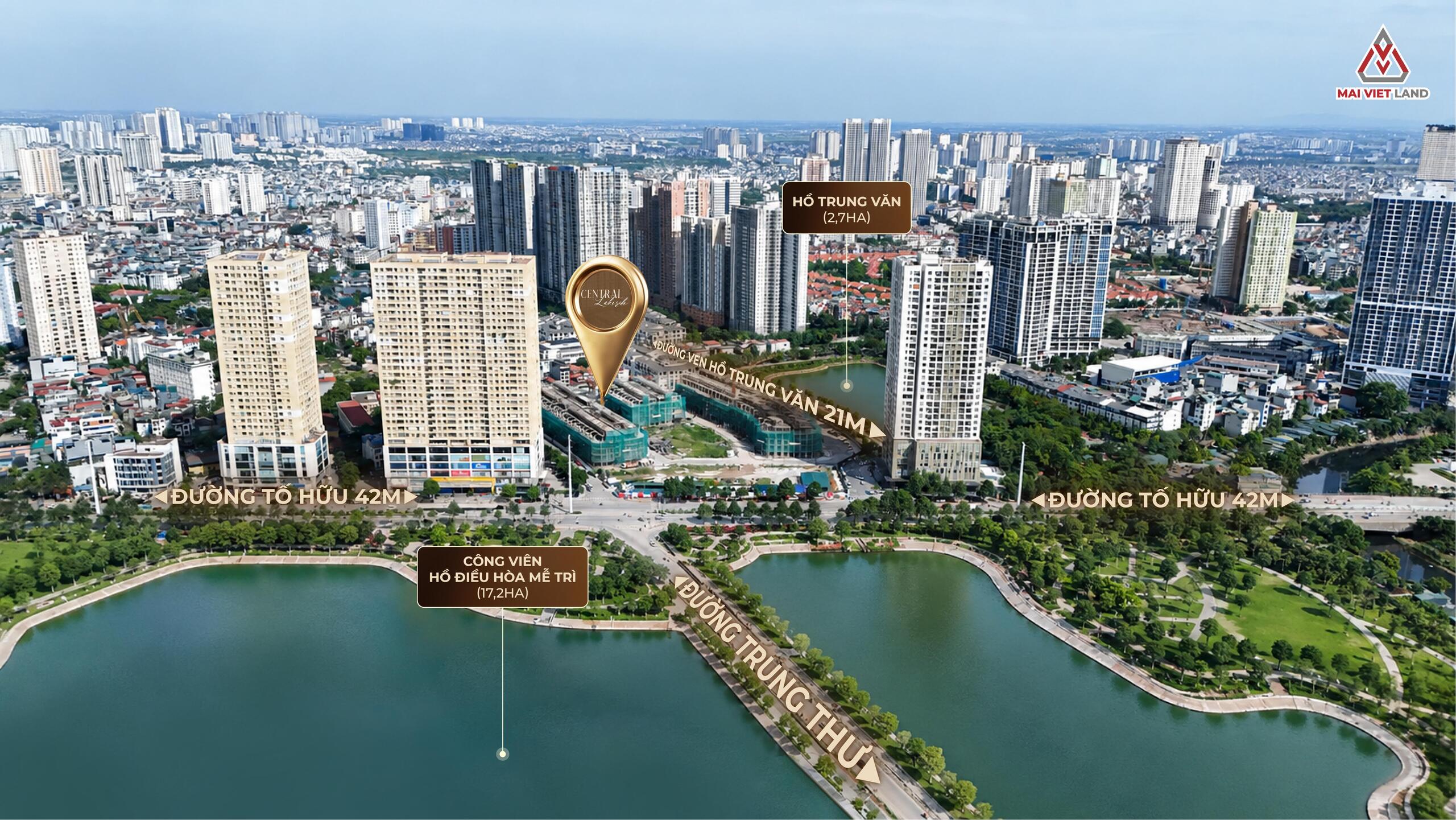 Vị trí dự án central lakeside trung văn