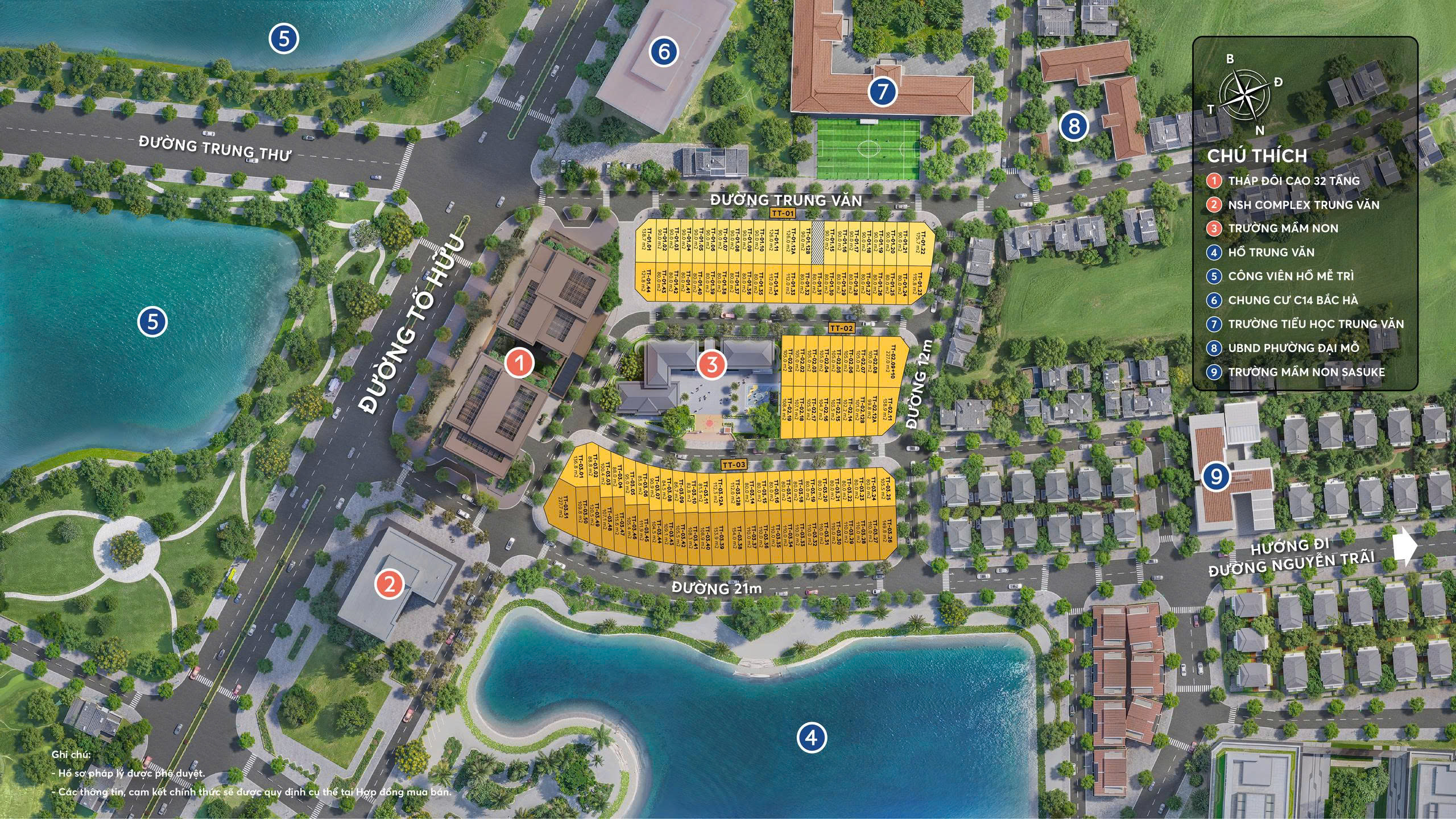 Mặt bằng dự án Central Lakeside Trung Văn